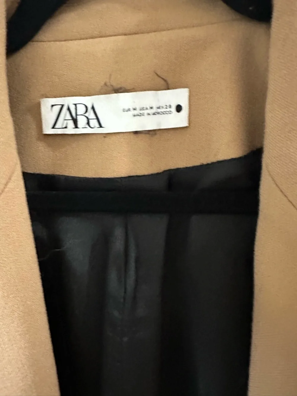 Zara Camel Single-Button Blazer - Picture 2 of 2
